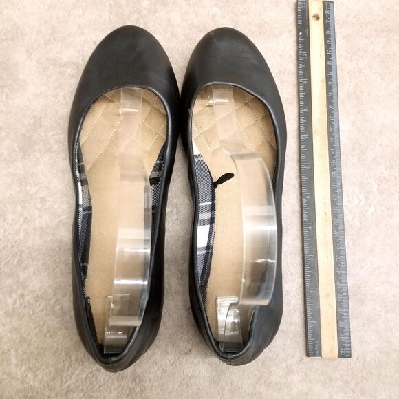 Basic Editions Womens Size 9 Black Slip On Ballet Flats - Picture 7 of 11